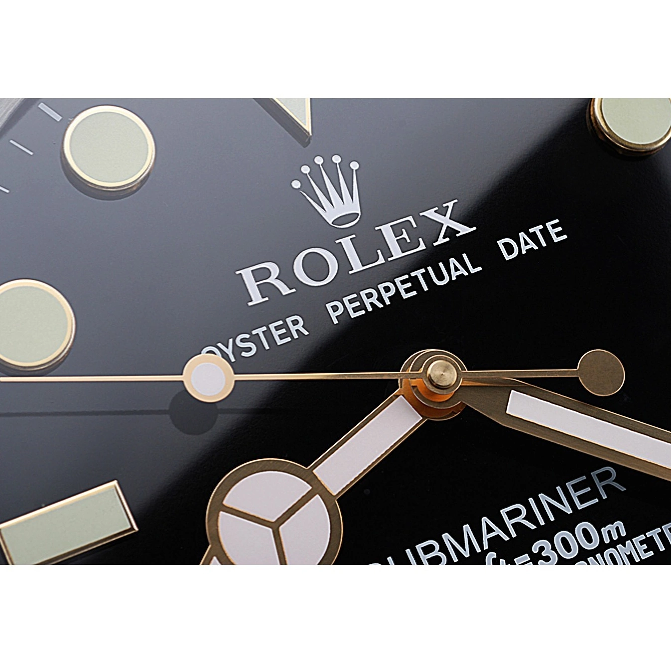 AAA replica watch 622476 Rolex Submariner Black-Gold Wall Clock 0817